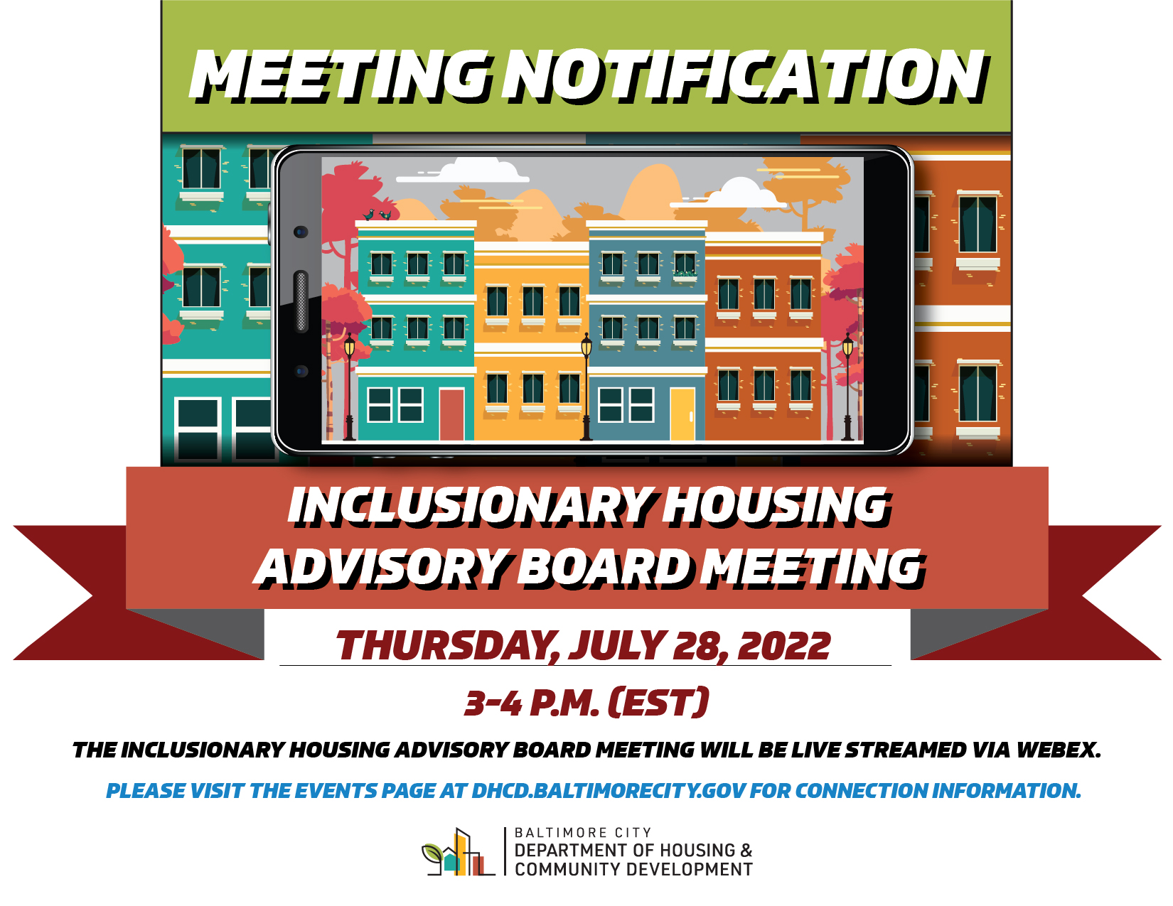 Inclusionary Housing Advisory Board Meeting Notice